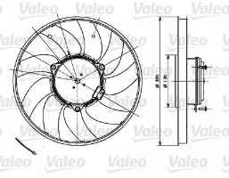 Вентилятор радіатора кондиціонера VW Crafter/MB Sp VALEO 696083