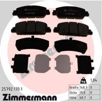 Zimmermann колодки гальмівні дискові, к-кт ZIMMERMANN 257921701 - Заображення 1