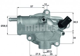 Термостат MB (W203/W210) 2.2/2.7CDI (92°C) MAHLE TH1392