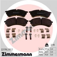 Zimmermann колодки гальмівні дискові, к-кт ZIMMERMANN 221782102 - Заображення 1