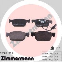 Zimmermann колодки гальмівні дискові, к-кт ZIMMERMANN 223831702 - Заображення 1