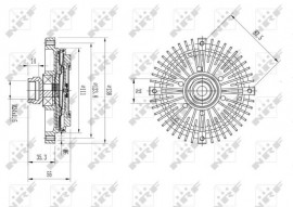 Nrf Муфта вентилятора BMW 3 (E36)/5 (E34)/7 (E23) -94 NRF 49567 - Заображення 3