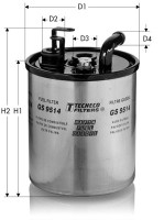 Фільтр паливний MB CDI Sprinter 00-/Vito 99- TECNECO GS9514
