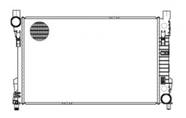 Радиатор охлаждения Mercedes-Benz C (W203) (00-) МКПП (LRc 1503) Luzar