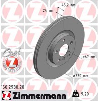 Zimmermann диск гальмівний Coat Z ZIMMERMANN 150293020 - Заображення 1