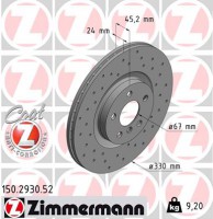 Zimmermann диск гальмівний SPORT Z ZIMMERMANN 150293052 - Заображення 1