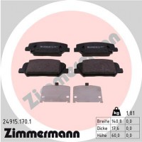 Zimmermann колодки гальмівні дискові, к-кт ZIMMERMANN 249151701 - Заображення 1