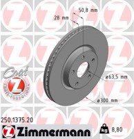 диск гальмівний Coat Z ZIMMERMANN 250137520