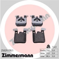 Zimmermann колодки гальмівні дискові, к-кт ZIMMERMANN 250291701 - Заображення 1