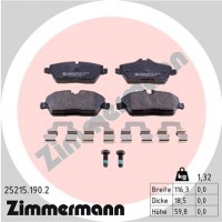 колодки гальмівні дискові, к-кт ZIMMERMANN 252151902