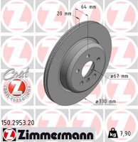 Zimmermann диск гальмівний Coat Z правий ZIMMERMANN 150295320 - Заображення 1