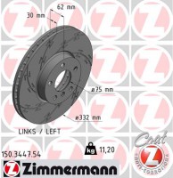 Zimmermann диск гальмівний BLACK Z лівий ZIMMERMANN 150344754 - Заображення 1