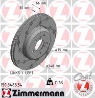 Zimmermann диск гальмівний BLACK Z лівий ZIMMERMANN 150348354 - Заображення 1
