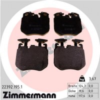 Zimmermann колодки гальмівні дискові, к-кт ZIMMERMANN 223921951 - Заображення 1