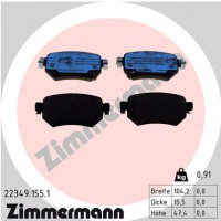 Zimmermann колодки гальмівні дискові, к-кт ZIMMERMANN 223491551 - Заображення 1