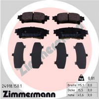 Zimmermann колодки гальмівні дискові, к-кт ZIMMERMANN 249181501 - Заображення 1