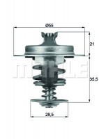 Mahle / Knecht Термостат Fiat Scudo/Citroen Berlingo 1.9D/2.0JTD MAHLE TX6783D - Заображення 1