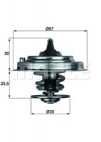 Mahle / Knecht Термостат Audi A6/A8/VW Touareg 3.7-4.2 V8 98-10 MAHLE TX3482D - Заображення 1