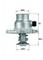 Mahle / Knecht Термостат BMW 5 (E39)/7 (E38) 96-04 (105°C) M62 B3 MAHLE TM11105 - Заображення 1