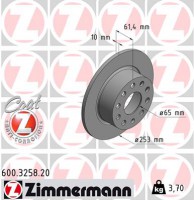 диск гальмівний Coat Z ZIMMERMANN 600325820