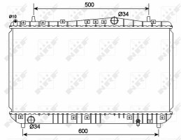 Nrf Радіатор охолодження двигуна (вир-во Nissens) Nrf 53150 46131129305 - Заображення 3