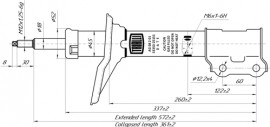 Trialli Амортизатор задн лев Hyundai Accent II (00-) (AG 08201) TRIALLI - Заображення 2