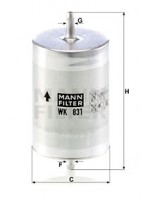 Mann-Filter Фільтр паливний (вир-во MANN) Mann-Filter WK831 46101968 - Заображення 1