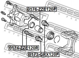 Febest Поршень тормозного цилиндра Febest 0176ZZ-E120F - Заображення 2