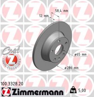 Zimmermann Диск тормозной Coat Z Zimmermann 100.3328.20 - Заображення 1
