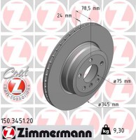 Zimmermann Диск тормозной COAT Z Zimmermann 150.3451.20 - Заображення 1