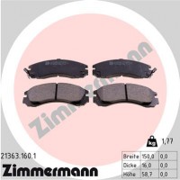 Zimmermann Колодки тормозные Zimmermann 21363.160.1 - Заображення 1