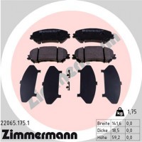 Zimmermann Колодки тормозные Zimmermann 22065.175.1 - Заображення 1