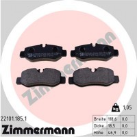 Колодки тормозные задние Zimmermann 22101.185.1