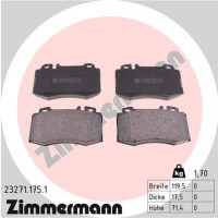 Zimmermann Колодки тормозные (под датчик 211 540 17 17, 163 540 17 17) Zimmermann 23271.175.1 - Заображення 1