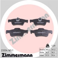 Zimmermann Колодки тормозные (без датчика) Zimmermann 23334.165.1 - Заображення 1