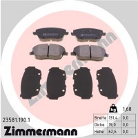 Колодки тормозные (без датчика) Zimmermann 23581.190.1