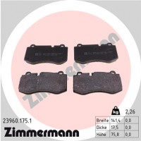 Zimmermann Колодки тормозные (без датчика) Zimmermann 23960.175.1 - Заображення 1
