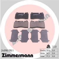 Колодки тормозные (без датчика) Zimmermann 24098.170.1