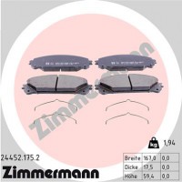 Колодки тормозные Zimmermann 24452.175.2