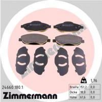 Zimmermann Колодки тормозные передние Zimmermann 24660.180.1 - Заображення 1