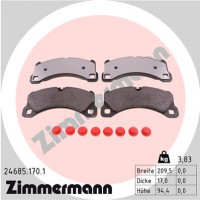 Zimmermann Колодки тормозные Zimmermann 24685.170.1 - Заображення 1