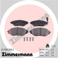 Колодки тормозные Zimmermann 24738.200.2