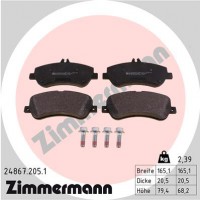 Колодки тормозные Zimmermann 24867.205.1