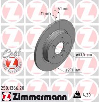 Диск тормозной COAT Z Zimmermann 250.1366.20