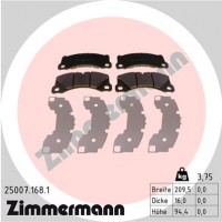 Zimmermann Колодки тормозные Zimmermann 25007.168.1 - Заображення 1