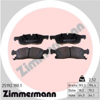Колодки тормозные (без датчика) Zimmermann 25192.190.1