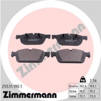 Колодки тормозные (без датчика) Zimmermann 25531.190.1
