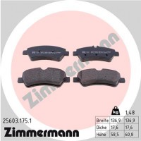 Zimmermann Колодки тормозные Zimmermann 25603.175.1 - Заображення 1