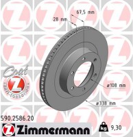 Zimmermann Диск тормозной Zimmermann 590.2586.20 - Заображення 1