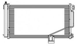 Радиатор кондиционера MB C (W203) (00-) с ресивером (LRAC 1503) Luzar